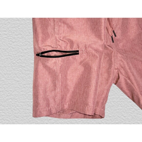 Burnside Men XL Maroon Pull-On Elastic Drawstring Shorts Zip Pockets Board Short - Picture 2 of 5